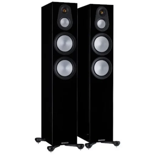 Monitor Audio Silver 300 Floorstanding Speakers Pair 7G Black Gloss