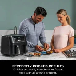 Ninja AF200UK Foodi 4 in 1 Dual Zone 7.6L Air Fryer Black