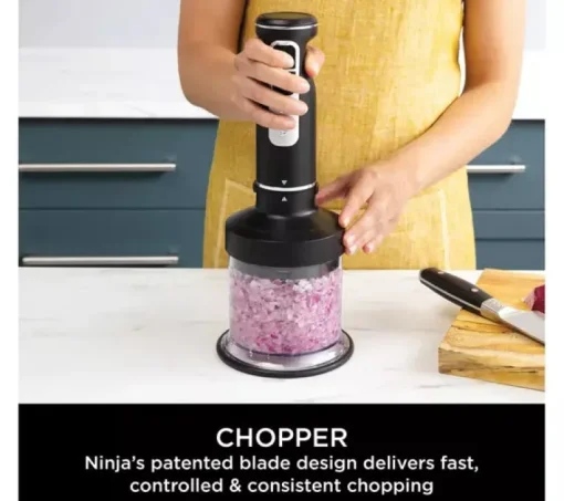 Ninja CI100UK Foodi 3-in-1 Hand Blender Mixer and Chopper Black