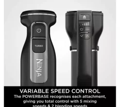Ninja CI100UK Foodi 3-in-1 Hand Blender Mixer and Chopper Black