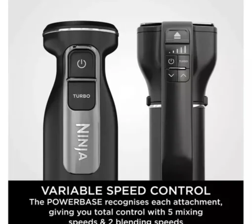 Ninja CI100UK Foodi 3-in-1 Hand Blender Mixer and Chopper Black