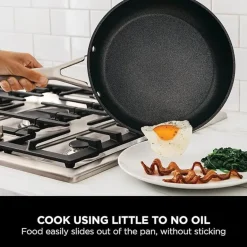 Ninja C10024UK ZEROSTICK Essentials 24cm Frying Pan Black