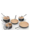 Ninja CW95000UK Ceramic Coated Cookware 5-Piece Set - Apricot & Grey