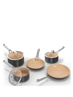 Ninja CW95000UK Ceramic Coated Cookware 5-Piece Set - Apricot & Grey
