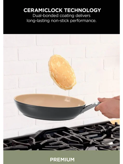 Ninja CW95000UK Ceramic Coated Cookware 5-Piece Set - Apricot & Grey