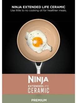 Ninja CW95000UK Ceramic Coated Cookware 5-Piece Set - Apricot & Grey