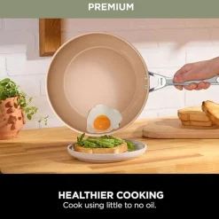 Ninja CW90024UK Extended Life Ceramic 24cm Frying Pan Apricot