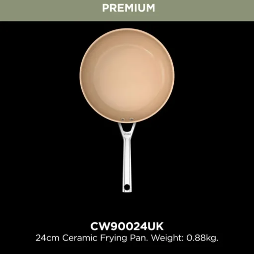 Ninja CW90024UK Extended Life Ceramic 24cm Frying Pan Apricot