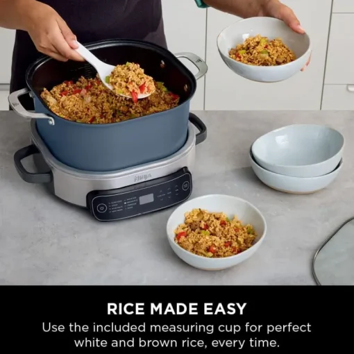 Ninja Foodi 8-Mode 6L PossibleCooker Rice and Slow Cooker MC1101UK Midnight Blue
