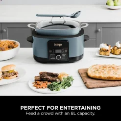 Ninja Foodi PossibleCooker 8 in 1 Slow Cooker MC1001UK 8L Sea Salt Grey