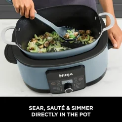Ninja Foodi PossibleCooker 8 in 1 Slow Cooker MC1001UK 8L Sea Salt Grey