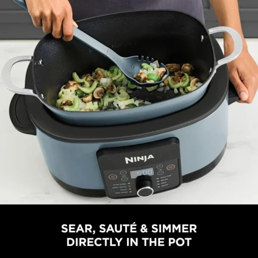 Ninja Foodi PossibleCooker 8 in 1 Slow Cooker MC1001UK 8L Sea Salt Grey