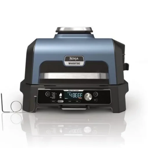 Ninja OG901UK Woodfire Pro Connect XL Electric BBQ Grill & Smoker Blue