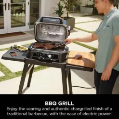 Ninja OG901UK Woodfire Pro Connect XL Electric BBQ Grill & Smoker Blue