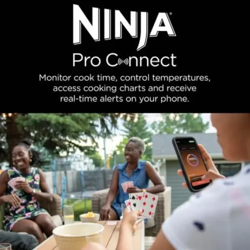 Ninja OG901UK Woodfire Pro Connect XL Electric BBQ Grill & Smoker Blue