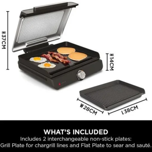 Ninja Sizzle Indoor Grill & Flat Plate GR101UK