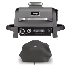 Ninja Woodfire Electric BBQ Grill and Smoker with Cover OG701UKCOVERKIT - CLEARANCE
