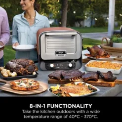 Ninja Woodfire Outdoor Oven Artisan Pizza Maker and BBQ Smoker with BBQ Stand OO101UKKIT Open Box Clearance