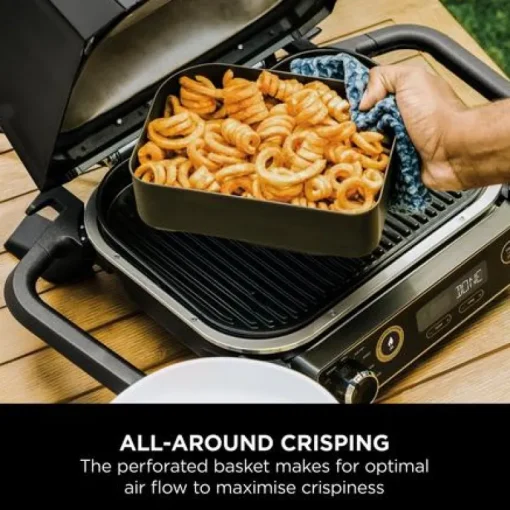 Ninja XSKCRISPBTEUK Woodfire BBQ Combo Crisper Basket Black