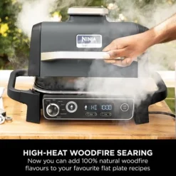 Ninja XSKGRIDPLTEUK Woodfire Electric BBQ Flat Plate Black