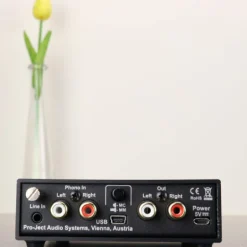 Project AD Box S2 Phono A/D converter for line & Phono with USB and analogue output Black