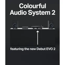 Pro-Ject Colourful Audio System 2 All In One True Analog HiFi Stereo System Satin Black PJAACAS2SB
