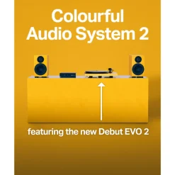 Pro-Ject Colourful Audio System 2 All In One True Analog HiFi Stereo System Satin Golden Yellow PJAACAS2YELSAT