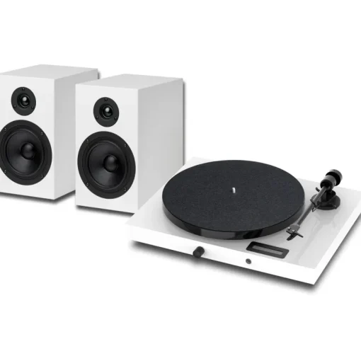 Pro-Ject Juke Box E1 Turntable Set with Speaker Box 5 Speakers White