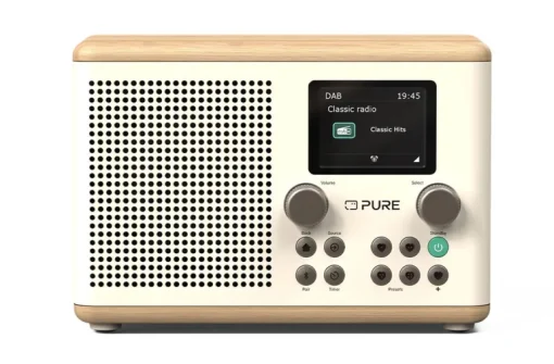 Pure Classic H4 DAB+ FM Portable Digital Radio with Bluetooth Cotton White