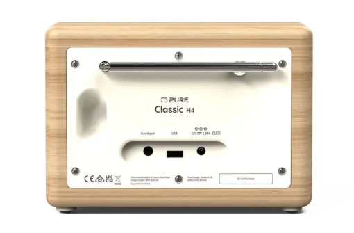 Pure Classic H4 DAB+ FM Portable Digital Radio with Bluetooth Cotton White