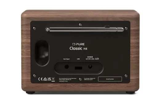 Pure Classic H4 DAB+ FM Portable Digital Radio with Bluetooth Coffee Black