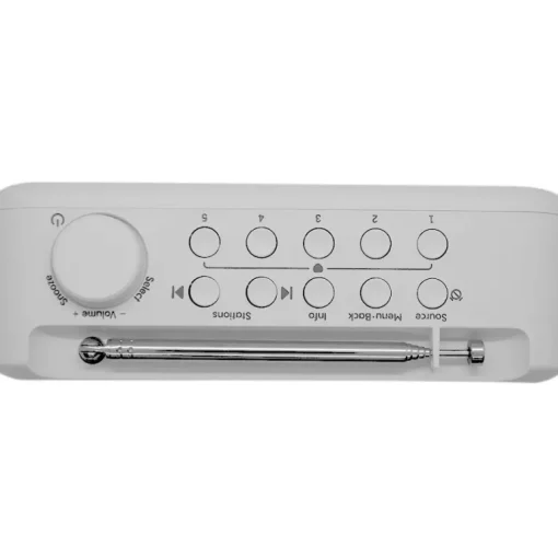 Pure Elan One2 Portable Dab+ Radio with Bluetooth Cotton White