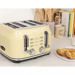 Rangemaster RMCL4S201CM Classic 4 Slice Toaster - Cream
