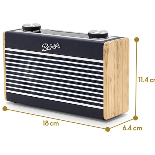Roberts Rambler Uno DAB DAB+ FM RDS Bluetooth Digital Radio Navy Blue