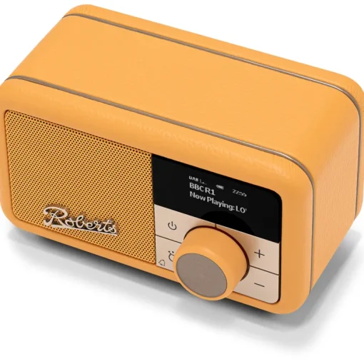 Roberts Revival Petite 2 DAB DAB+ Bluetooth Rechargeable Digital Radio Sunburst Yellow