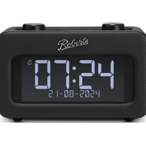 Roberts Revival Rest DAB DAB+ FM Bluetooth Bedside Clock Radio Black