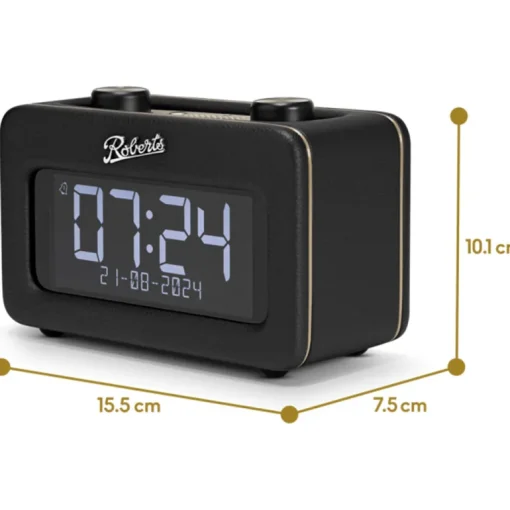 Roberts Revival Rest DAB DAB+ FM Bluetooth Bedside Clock Radio Black