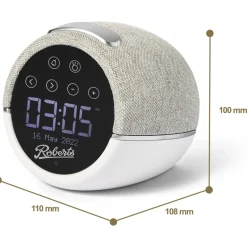 Roberts ZENPLUSW Wellbeing FM DAB+ Alarm Clock Radio - White