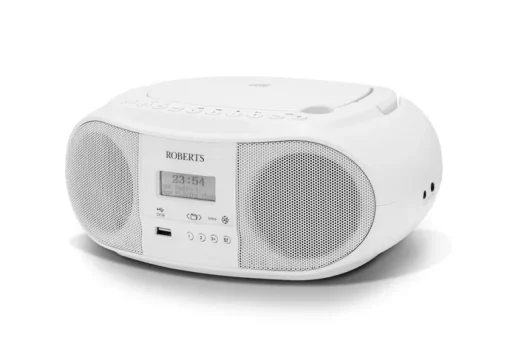 Roberts Zoombox 4 Portable CD Player DAB DAB+ FM RDS Bluetooth White