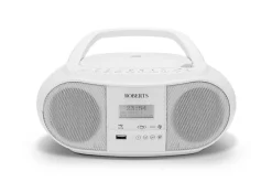 Roberts Zoombox 4 Portable CD Player DAB DAB+ FM RDS Bluetooth White