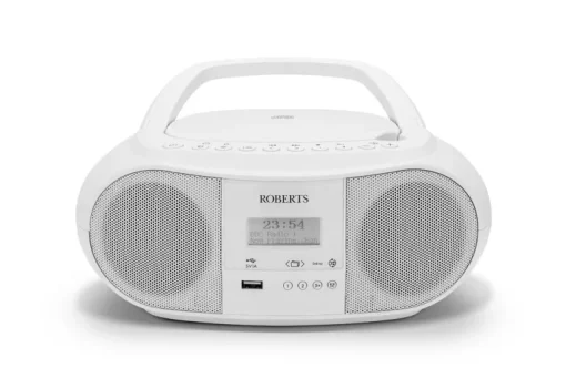 Roberts Zoombox 4 Portable CD Player DAB DAB+ FM RDS Bluetooth White