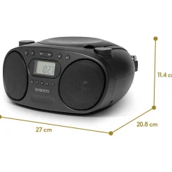 Roberts Zoombox FM Portable CD Player FM AM Radio Black