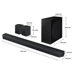 Samsung HW-Q930D Q-Series 9.1.4ch Cinematic Soundbar with Subwoofer and Rear Speakers 2024