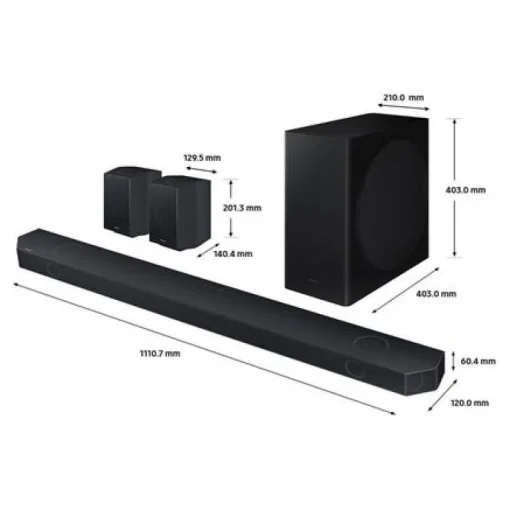 Samsung HW-Q930D Q-Series 9.1.4ch Cinematic Soundbar with Subwoofer and Rear Speakers 2024