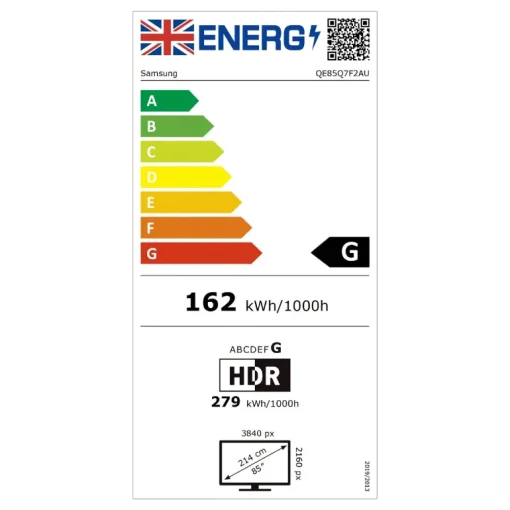 Samsung QE85Q7F2AUXXU 85 Inch Q7F2 4K QLED Ultra HD HDR AI Smart TV 2025