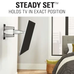 Sanus VMF720-S2 Premium Full Motion TV Wall Mount for 32-55 Inches TVs - Stainless Steel