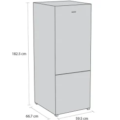 Sensis RFCMF0160ES Freestanding Frost Free 60cm Fridge Freezer Silver