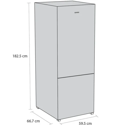 Sensis RFCMF0160ES Freestanding Frost Free 60cm Fridge Freezer Silver