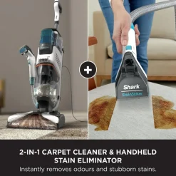Shark EX200UK CarpetXpert Deep Carpet Cleaner with Built-In StainStriker - White
