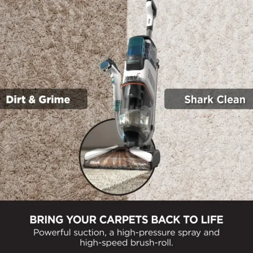 Shark EX200UK CarpetXpert Deep Carpet Cleaner with Built-In StainStriker - White